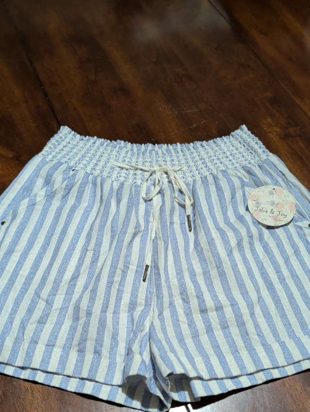 Girls Large New With Tags Jolie & Joy Striped Shorts.